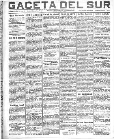'Gaceta del sur : diario católico de información' - Año III Número 633 (09/03/1910)