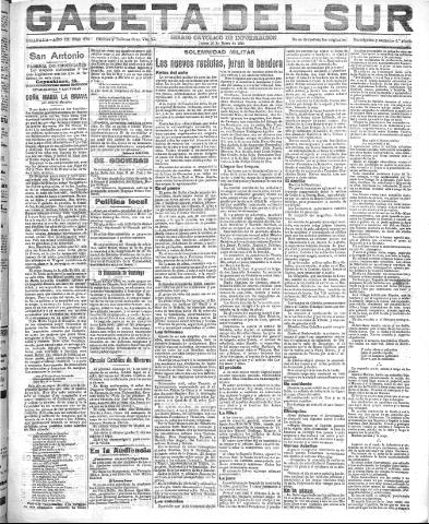 'Gaceta del sur : diario católico de información' - Año III Número 634 (10/03/1910)