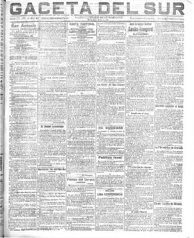 'Gaceta del sur : diario católico de información' - Año III Número 638 (15/03/1910)