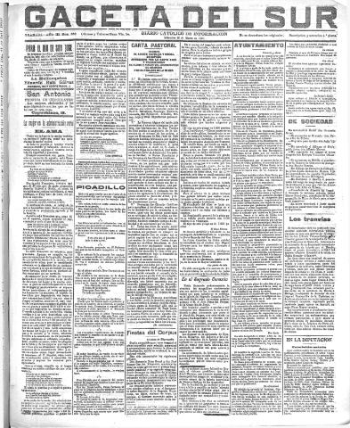 'Gaceta del sur : diario católico de información' - Año III Número 639 (16/03/1910)