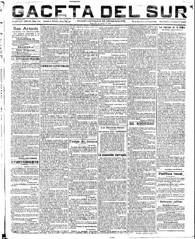 'Gaceta del sur : diario católico de información' - Año III Número 644 (22/03/1910)