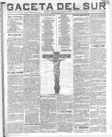 'Gaceta del sur : diario católico de información' - Año III Número 646 (24/03/1910)