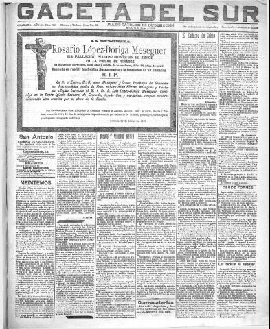'Gaceta del sur : diario católico de información' - Año III Número 648 (26/03/1910)