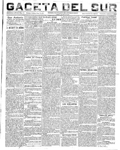 'Gaceta del sur : diario católico de información' - Año III Número 652 (01/04/1910)