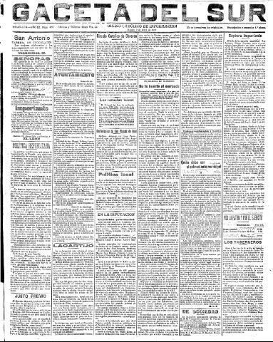 'Gaceta del sur : diario católico de información' - Año III Número 659 (09/04/1910)