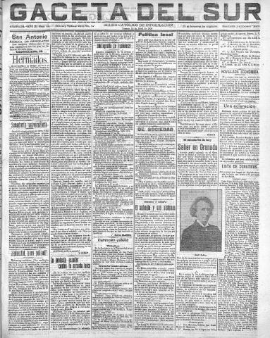 'Gaceta del sur : diario católico de información' - Año III Número 664 (15/04/1910)