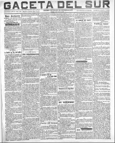 'Gaceta del sur : diario católico de información' - Año III Número 673 (24/04/1910)