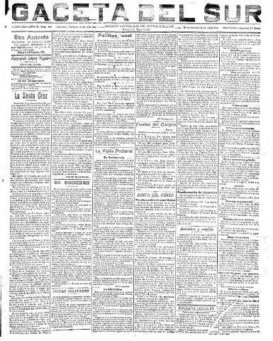 'Gaceta del sur : diario católico de información' - Año III Número 680 (03/05/1910)
