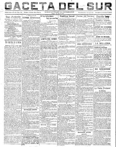 'Gaceta del sur : diario católico de información' - Año III Número 684 (07/05/1910)