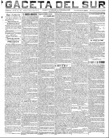 'Gaceta del sur : diario católico de información' - Año III Número 693 (18/05/1910)