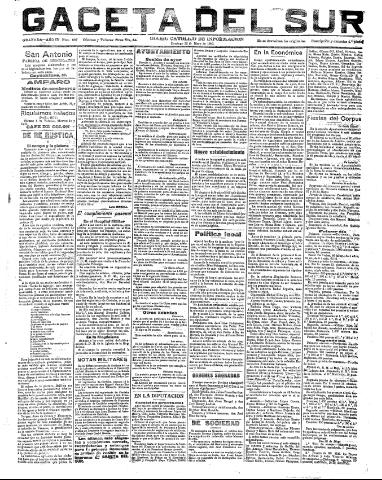 'Gaceta del sur : diario católico de información' - Año III Número 697 (22/05/1910)