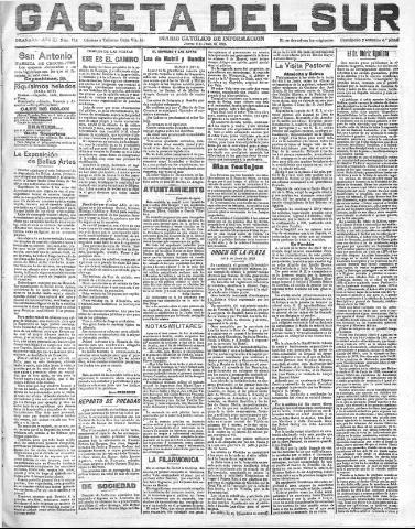 'Gaceta del sur : diario católico de información' - Año III Número 712 (09/06/1910)
