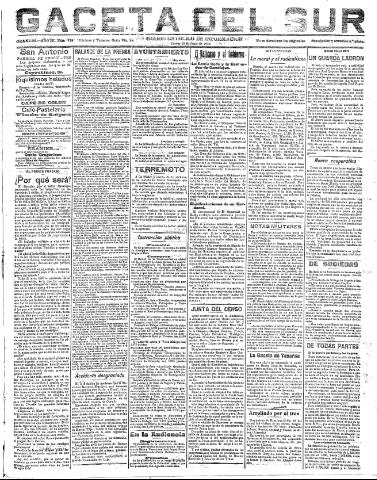 'Gaceta del sur : diario católico de información' - Año III Número 718 (16/06/1910)