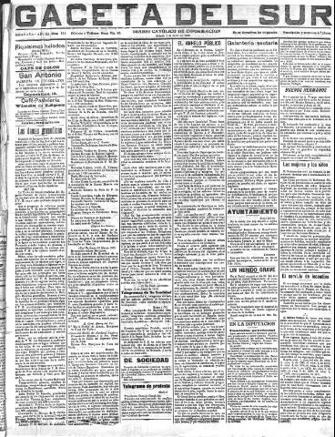 'Gaceta del sur : diario católico de información' - Año III Número 732 (02/07/1910)