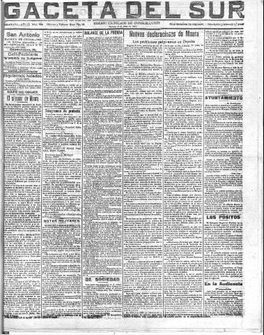 'Gaceta del sur : diario católico de información' - Año III Número 744 (15/07/1910)