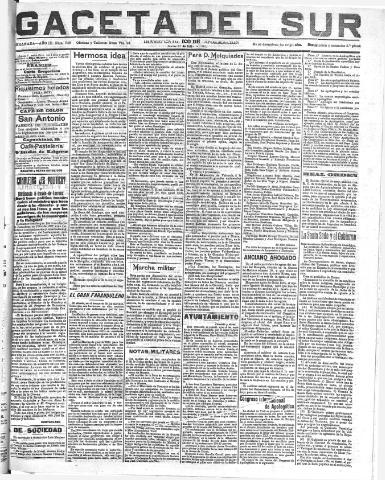 'Gaceta del sur : diario católico de información' - Año III Número 749 (21/07/1910)