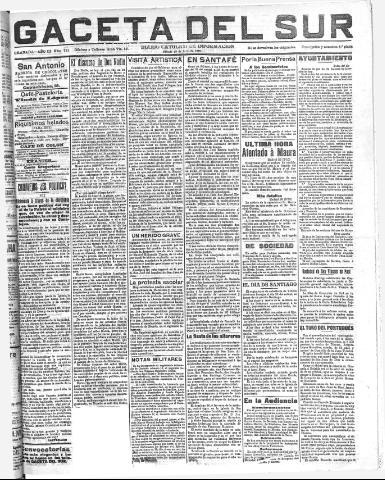 'Gaceta del sur : diario católico de información' - Año III Número 751 (23/07/1910)