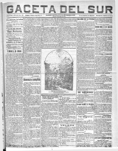 'Gaceta del sur : diario católico de información' - Año III Número 751 (24/07/1910)