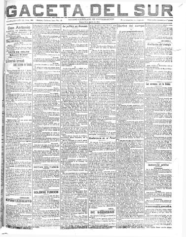 'Gaceta del sur : diario católico de información' - Año III Número 782 (30/08/1910)