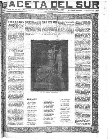 'Gaceta del sur : diario católico de información' - Año III Número 799 (18/09/1910)