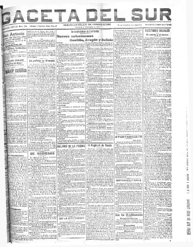 'Gaceta del sur : diario católico de información' - Año III Número 804 (24/09/1910)