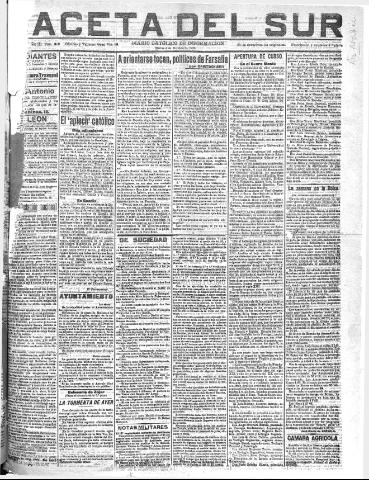 'Gaceta del sur : diario católico de información' - Año III Número 812 (04/10/1910)