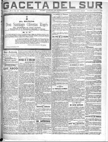 'Gaceta del sur : diario católico de información' - Año III Número 818 (11/10/1910)