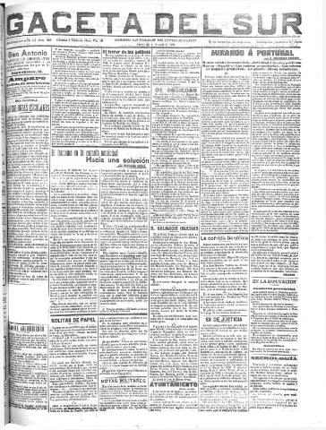 'Gaceta del sur : diario católico de información' - Año III Número 826 (20/10/1910)