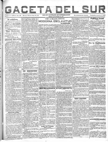 'Gaceta del sur : diario católico de información' - Año III Número 849 (16/11/1910)