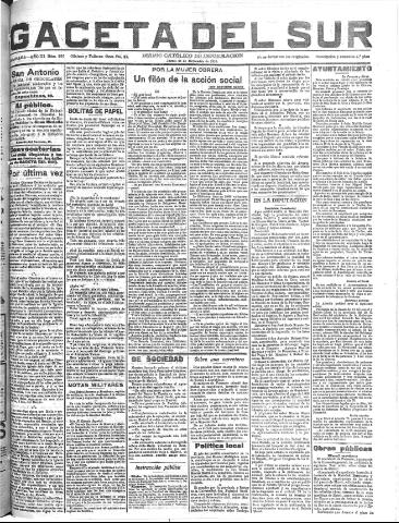 'Gaceta del sur : diario católico de información' - Año III Número 856 (24/11/1910)