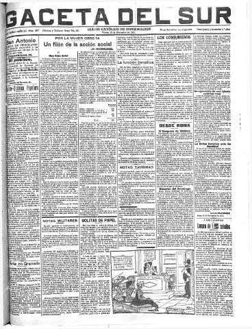 'Gaceta del sur : diario católico de información' - Año III Número 857 (25/11/1910)