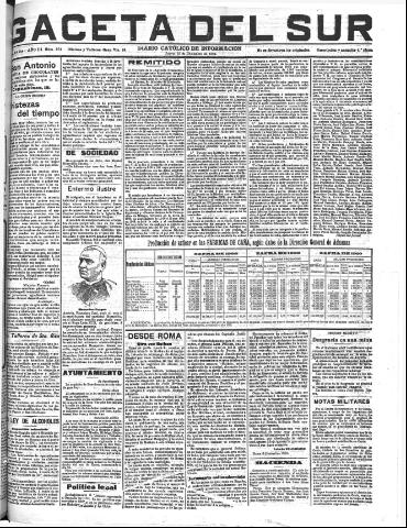 'Gaceta del sur : diario católico de información' - Año III Número 874 (15/12/1910)