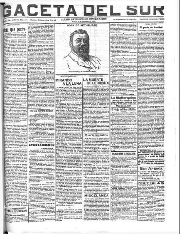 'Gaceta del sur : diario católico de información' - Año III Número 881 (23/12/1910)