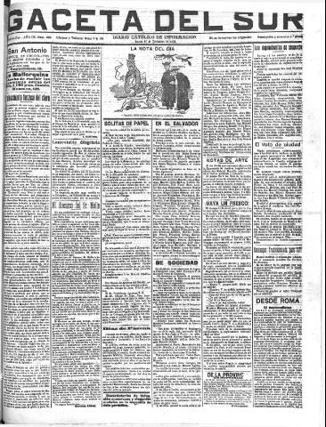 'Gaceta del sur : diario católico de información' - Año III Número 884 (27/12/1910)