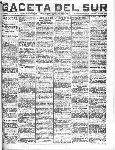 'Gaceta del sur : diario católico de información' - Año III Número 885 (28/12/1910)