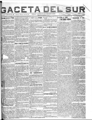 'Gaceta del sur : diario católico de información' - Año III Número 888 (31/12/1910)