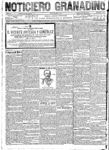'Noticiero Granadino' - Año VII Número 2160 (07/07/1910)