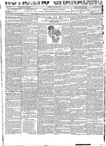 'Noticiero Granadino' - Año VII Número 2163 (10/07/1910)