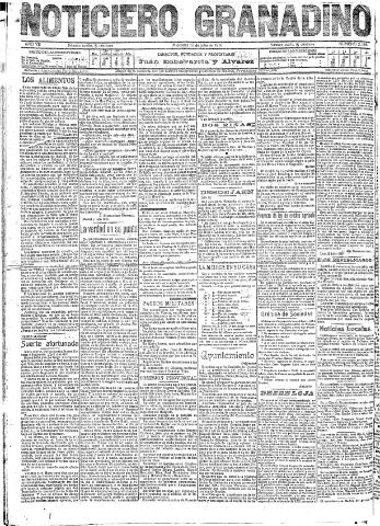 'Noticiero Granadino' - Año VII Número 2166 (13/07/1910)