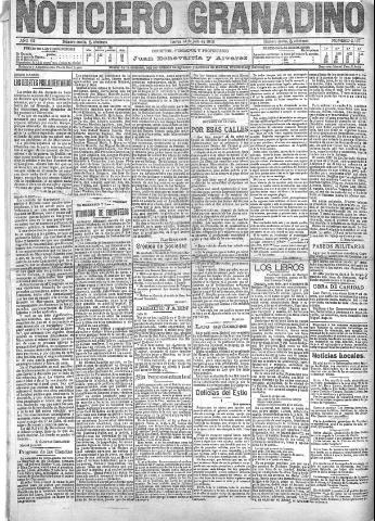 'Noticiero Granadino' - Año VII Número 2167 (14/07/1910)