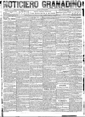 'Noticiero Granadino' - Año VII Número 2170 (17/07/1910)