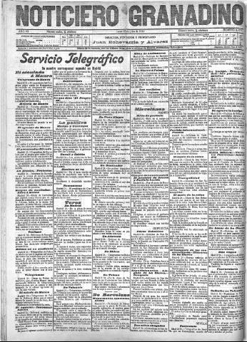 'Noticiero Granadino' - Año VII Número 2178 (25/07/1910)