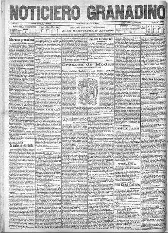 'Noticiero Granadino' - Año VII Número 2180 (27/07/1910)