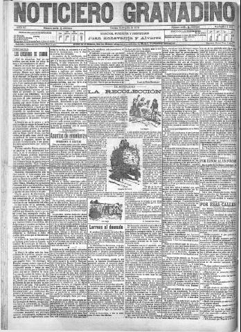 'Noticiero Granadino' - Año VII Número 2182 (29/07/1910)