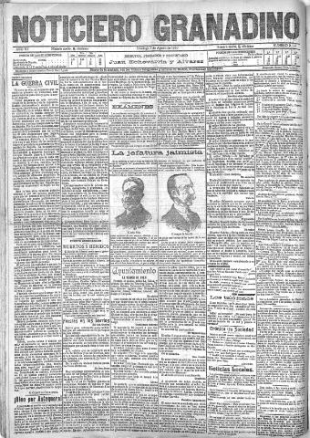 'Noticiero Granadino' - Año VII Número 2191 (07/08/1910)