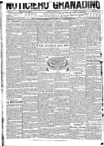 'Noticiero Granadino' - Año VII Número 2193 (09/08/1910)