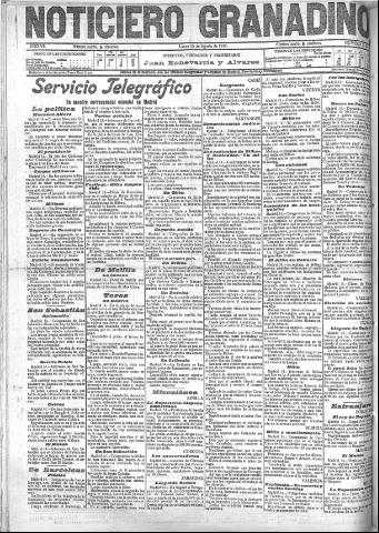 'Noticiero Granadino' - Año VII Número 2199 (15/08/1910)