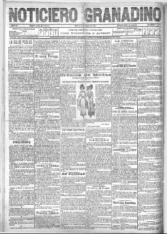 'Noticiero Granadino' - Año VII Número 2207 (23/08/1910)
