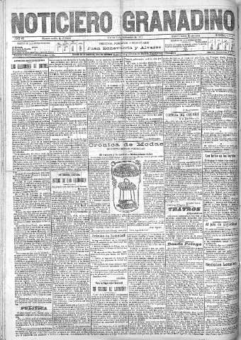 'Noticiero Granadino' - Año VII Número 2217 (02/09/1910)
