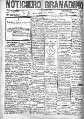 'Noticiero Granadino' - Año VII Número 2219 (04/09/1910)
